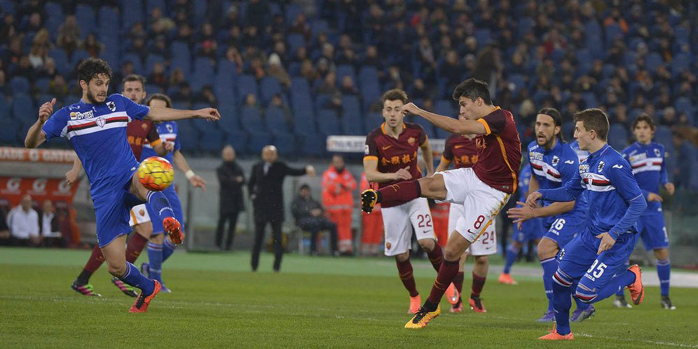 Hasil Pertandingan AS Roma vs Sampdoria Skor 2-1